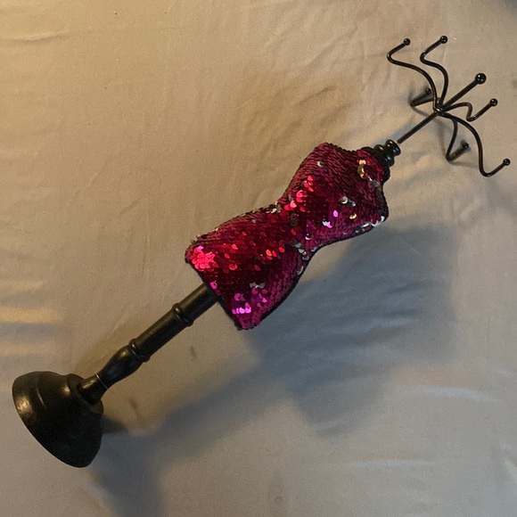 Reversible Sequin Dress Mannequin Jewelry Holder - Picture 1 of 4
